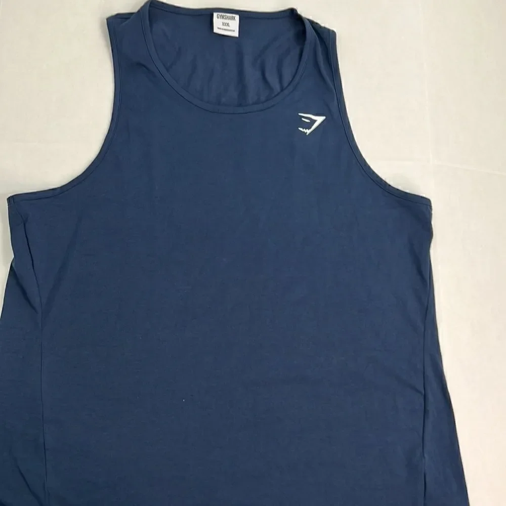 Gymshark Navy Blue Tank with logo. Size XXXL NWT